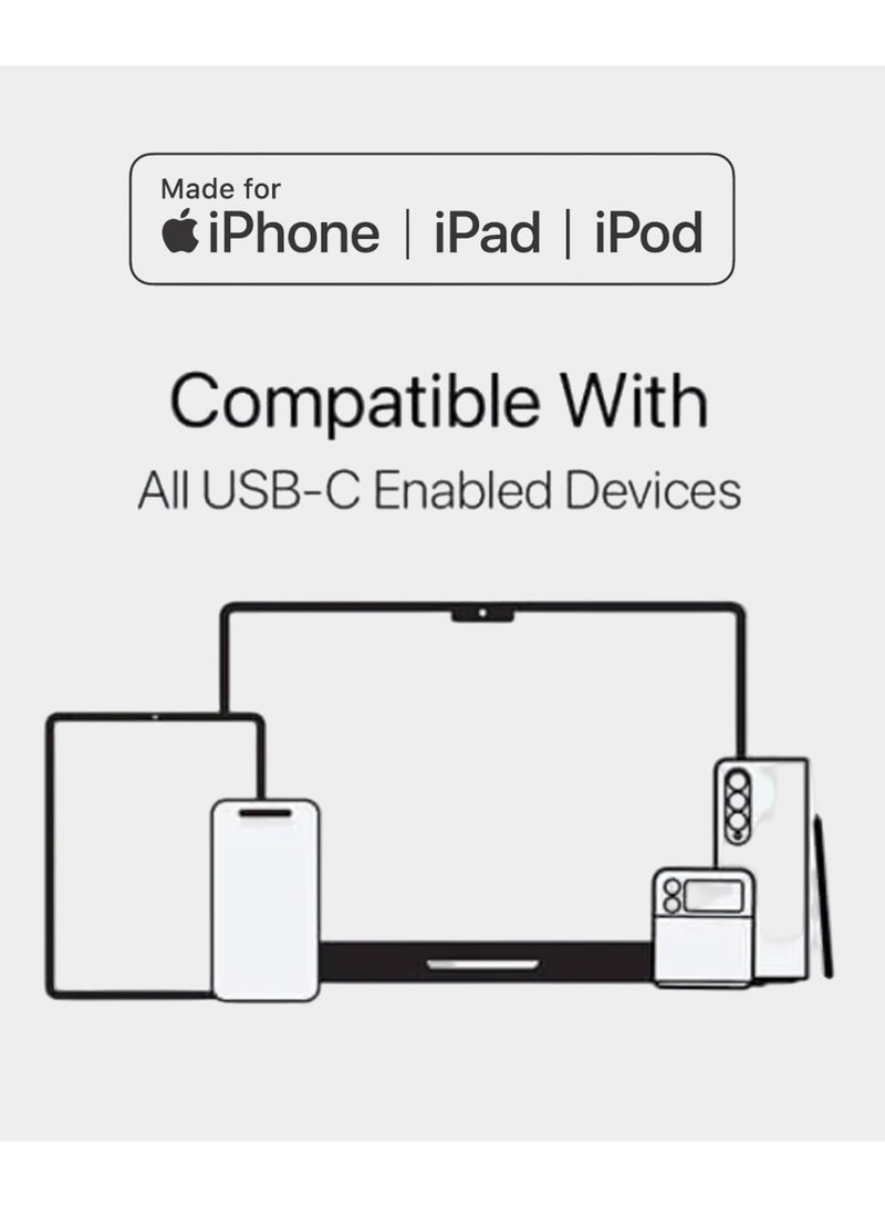 MICRODIA 【MICRODIA】 ExeCable™ Tweed / PD100W USB-C to USB-C Charge & Sync Cable L-2.6m - Image 5